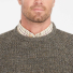 Barbour Horseford Crew Neck Jumper Olive - With shirt