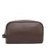 Barbour Leather Wash Bag Dark Brown back