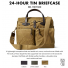 Filson 24-Hour Tin Cloth Briefcase Tan color-swatch and description