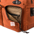 Filson 48-Hour Tin Cloth Duffle Bag Rust front pocket with zipper
