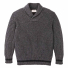 Filson Bristol Shawl Neck Sweater Grey Heather/Dark Charcoal front