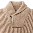 Filson Bristol Shawl Neck Sweater Oatmeal Heather/Flame Shawl collar with button closure 1x1 rib hem and cuffs