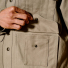 Filson Dry Tin Cloth Cruiser Gray Khaki flapped-cargo-pocket 