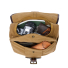 Filson Rugged Twill Field Bag Small Tan packed with camera