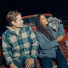Filson Wool Jac-Shirt Pine/Beige Check lifestyle with girl and dog