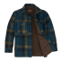 Filson Lined Mackinaw Wool Jac-Shirt Teal/Ochre Plaid front open