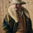 Filson Lined Mackinaw Wool Packer Coat Loden Heather Plaid lifestyle with hood