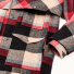 Filson Lined Mackinaw Wool Packer Coat Loden Red/Cream/Blue Plaid hidden handwarmer pocket