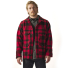 Filson Mackinaw Wool Cruiser Jacket Red Black wearing front open