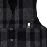 Filson Mackinaw Wool Vest Charcoal/Black Heritage Plaid Open-stow and slotted-utility chest pockets