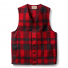 Filson Mackinaw Wool Vest Red/Black front