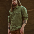 Filson Field Jac-Shirt Fatigue Green posing