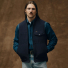 Filson Spokane Insulated Work Vest Navy with-Filson-Denim-Guide-Shirt-Rinse-Indigo