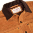 Filson Suede Short Cruiser Saddle Brown Cotton corduroy-lined collar