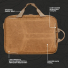 Filson Surveyor Pullman Pack Dark Tan/Flame back explained