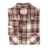 Filson The Rangeland Flannel Shirt Red/Brown Plaid folded