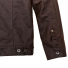 Filson Tin Cloth Short Lined Cruiser Jacket Dark Brown back close-up