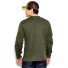 Waffle Knit Henley Mossy Rock wearing back