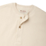 Waffle Knit Henley Sand front close-up