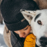 Filson Watch Cap Beanie Black with dog