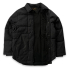 Filson Waxed Down Barn Coat Black Onyx Two-way front zipper with snap-secure storm flap 