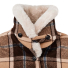 Filson Women's Lined Wool Packer Coat Cream/Brown/Multi Sheepskin-shearling shawl collar