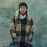 Filson Women's Lined Wool Packer Coat Cream/Brown/Multi with dog sled