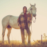 Filson Women's Lined Wool Packer Coat Cream/Brown/Multi with horse
