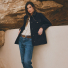 Filson Women's Mackinaw Cruiser Navy in front of rock