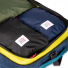 Topo Designs Global Travel Bag 40L Navy U-shape entry to large main compartment