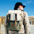 Topo Designs Rover Pack Classic Bone White/Beetle wearing on back