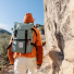 Topo Designs Rover Pack Classic Sage carrying on back