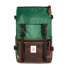Topo Designs Rover Pack Heritage Forest/Brown Leather front