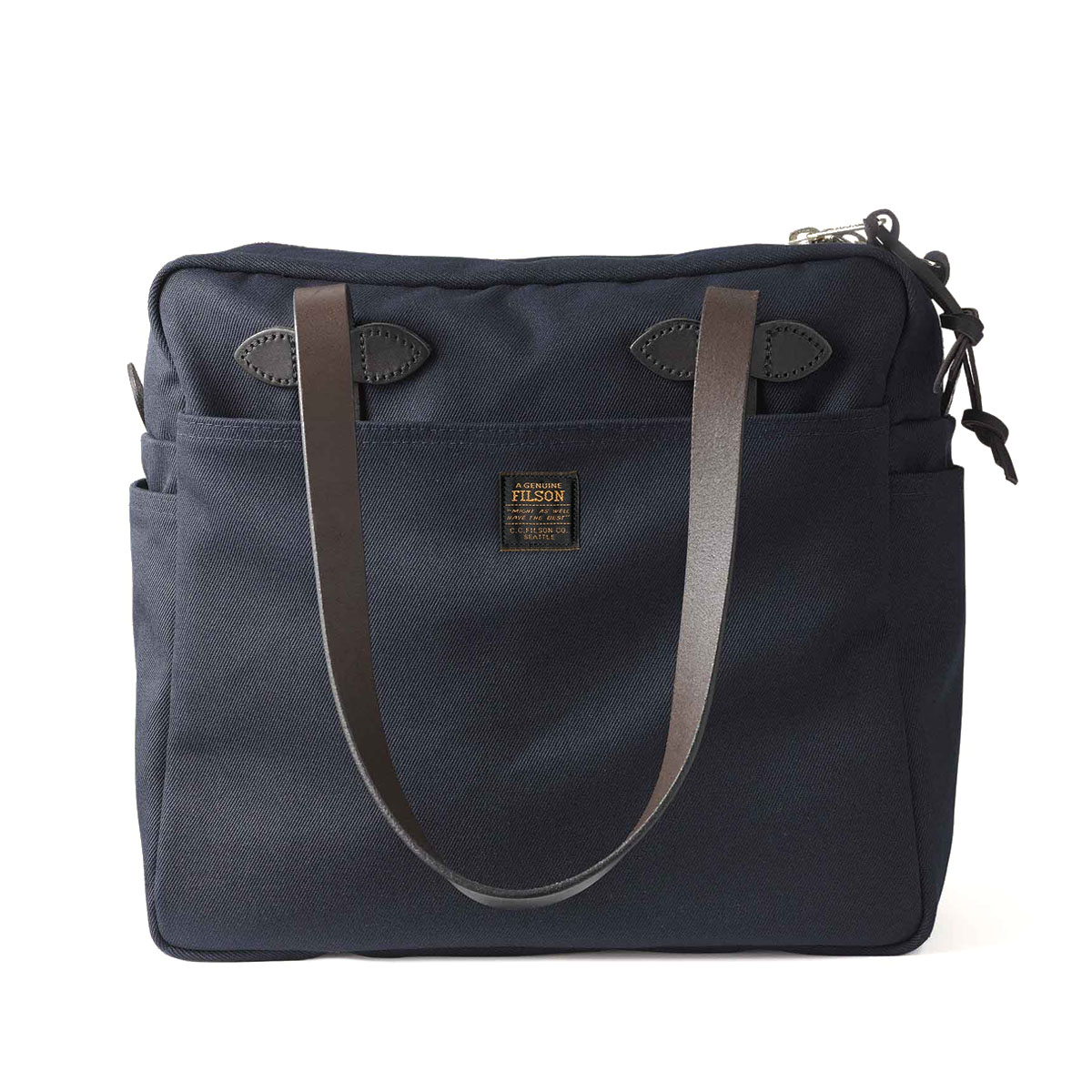 Filson Rugged Twill Tote Bag with Zipper Navy, klassieke shopper