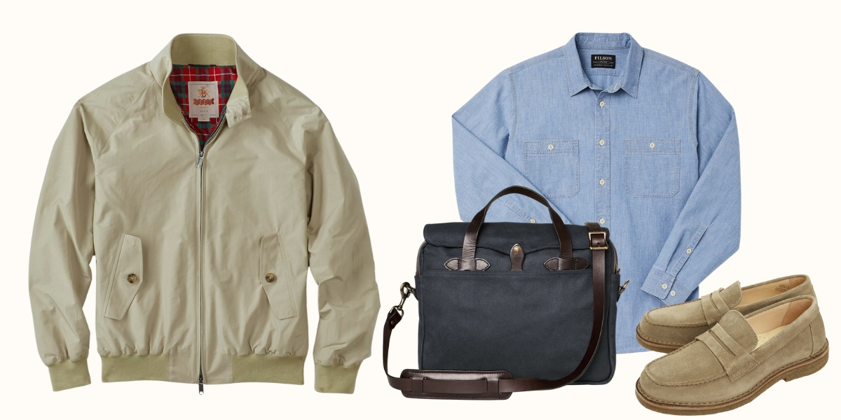Baracuta G9 Original Harrington Jacket Natural, gemaakt in het VK.