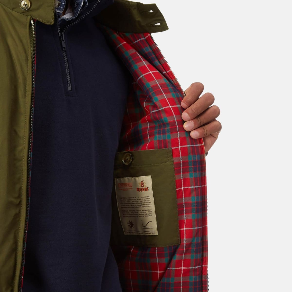 Baracuta G9 Thermal Harrington Jacket Beech, een iconische jas die zowel casual als smart-casual stijlen perfect aanvult.