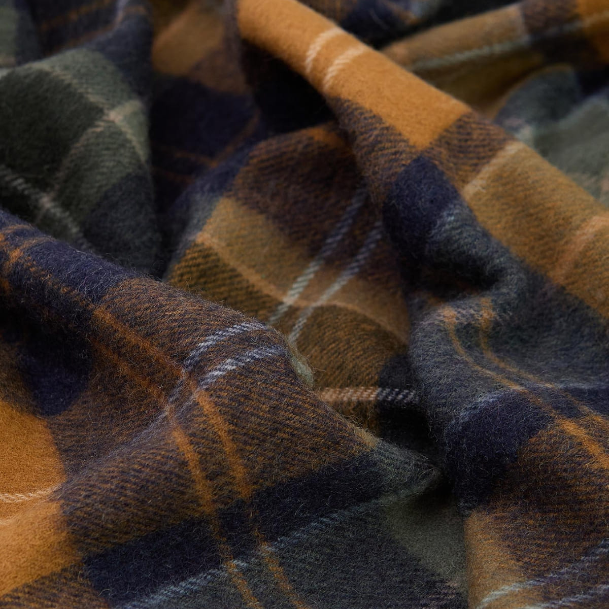 Barbour Brack Patchwork Tartan Sjaal, gemaakt van lamswol, extra groot
