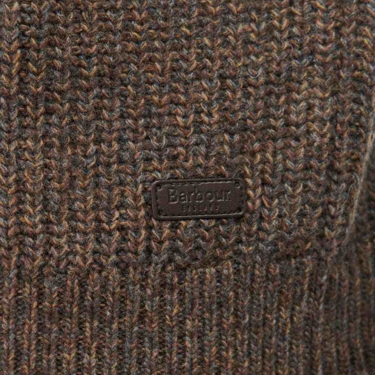 Barbour Horseford Crew Neck Jumper Sandstone, sweater gemaakt van premium lamswol