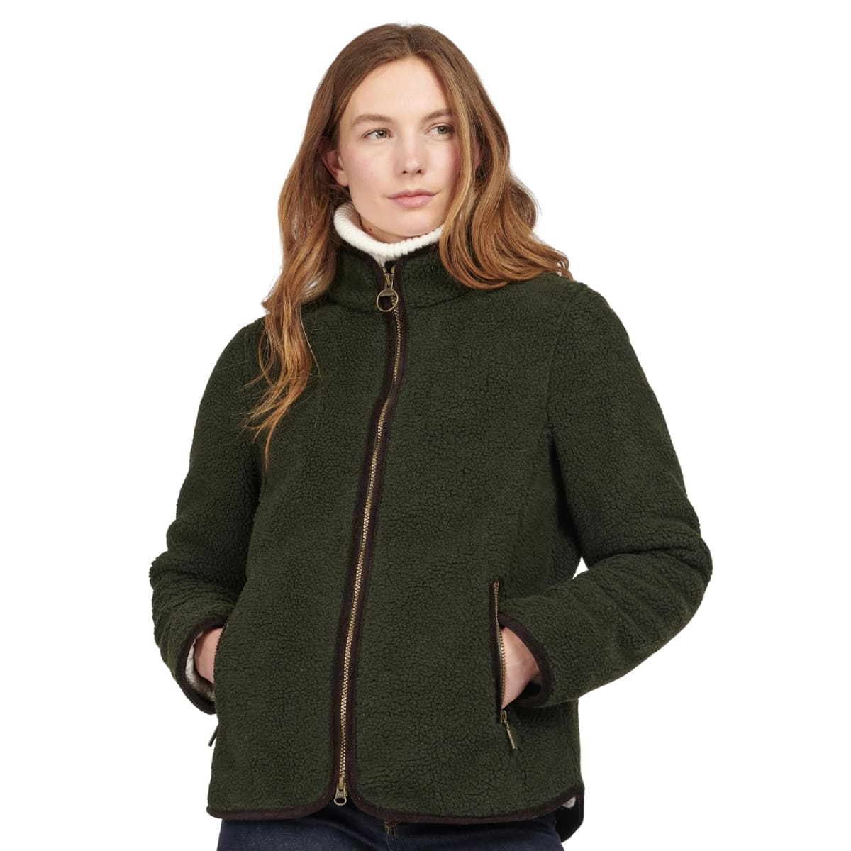 De Barbour Laven Fleece Jacket is een jas in sherpa-stijl die warmte en stijl perfect combineert.