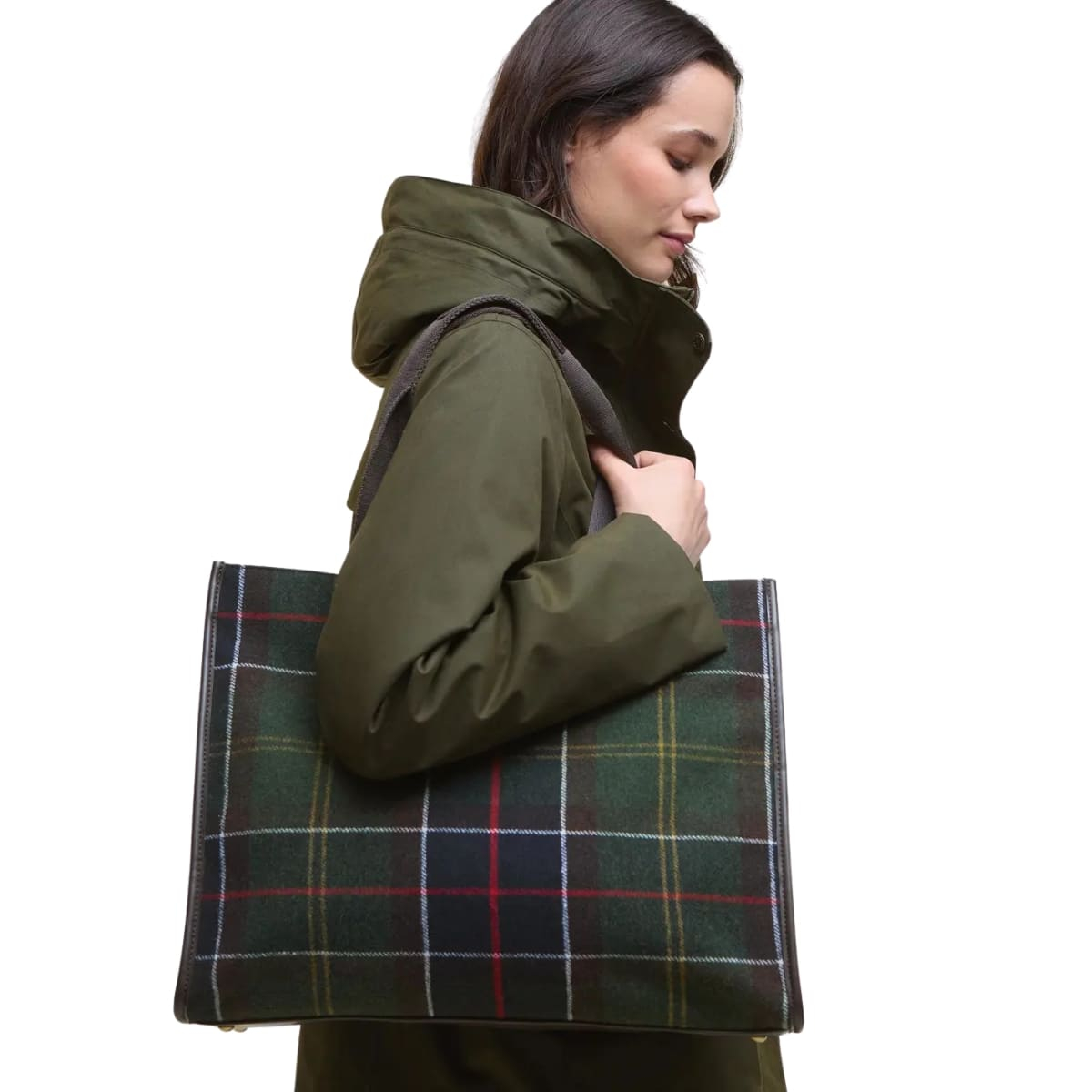 Barbour Turnberry Tartan Tote Bag Classic Tartan, perfecte laptoptas voor werk en school.