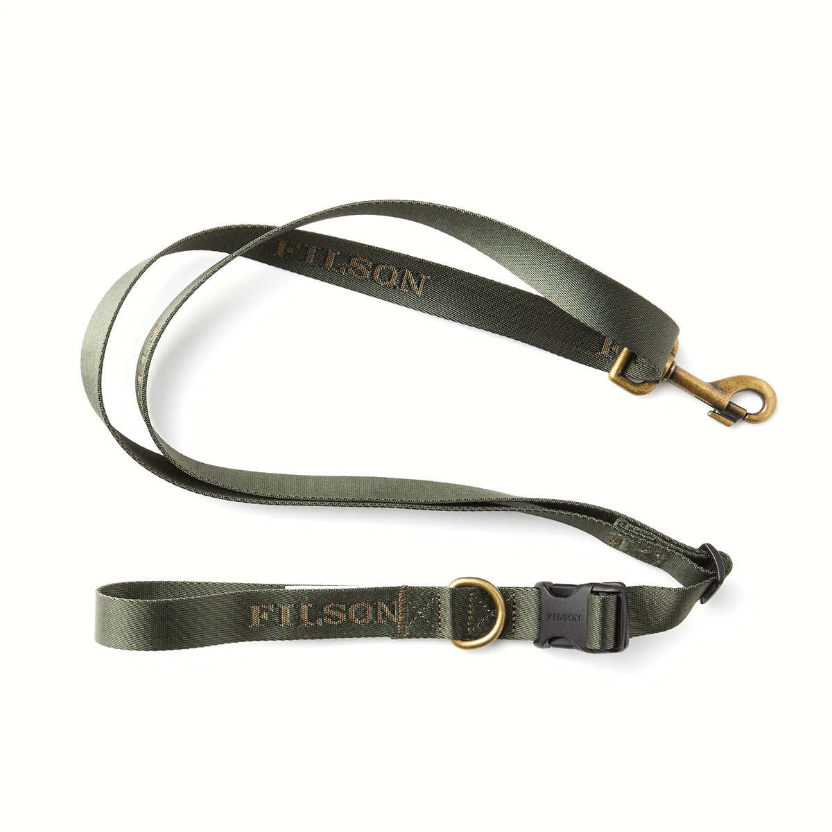 Filson Adjustable Nylon Leash 20218830-Dark Timber, duurzame nylon hondenriem voor het trainen of uitlaten van je hond