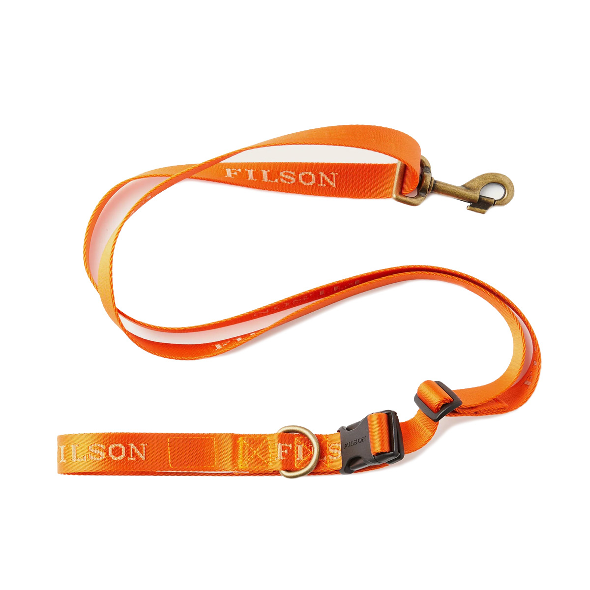 Filson Adjustable Nylon Leash 20218830-Flame, duurzame nylon hondenriem voor het trainen of uitlaten van je hond