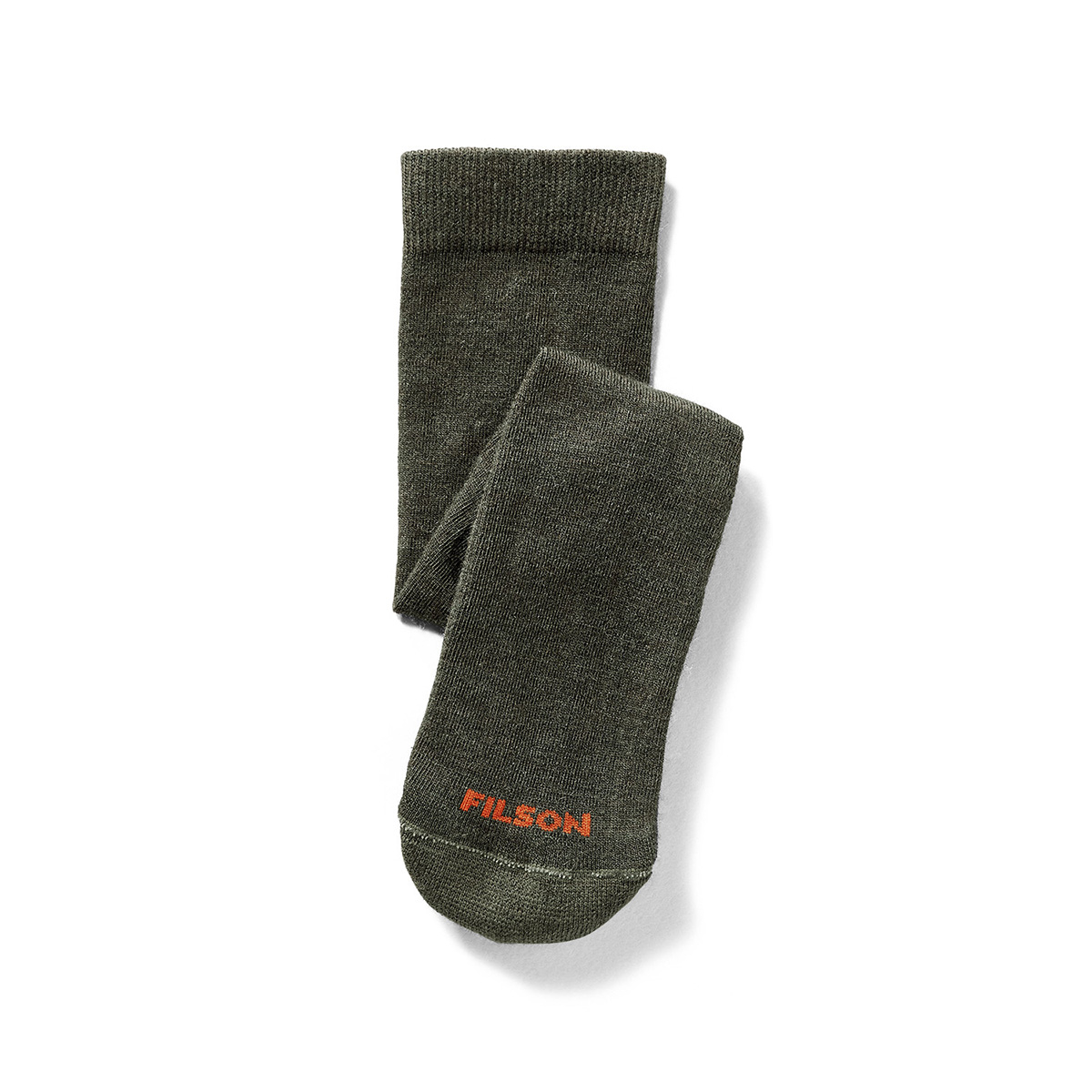 Filson Everyday Crew Sock Green, veelzijdige sokken met medium polstering gemaakt van een merinowolmix