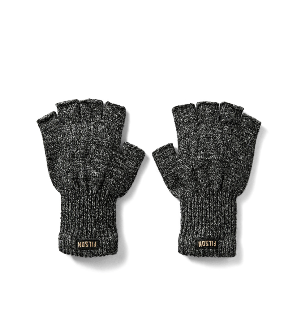 Filson Fingerless Knit Gloves, Ragg-wollen handschoenen die isoleren wanneer ze nat of droog zijn