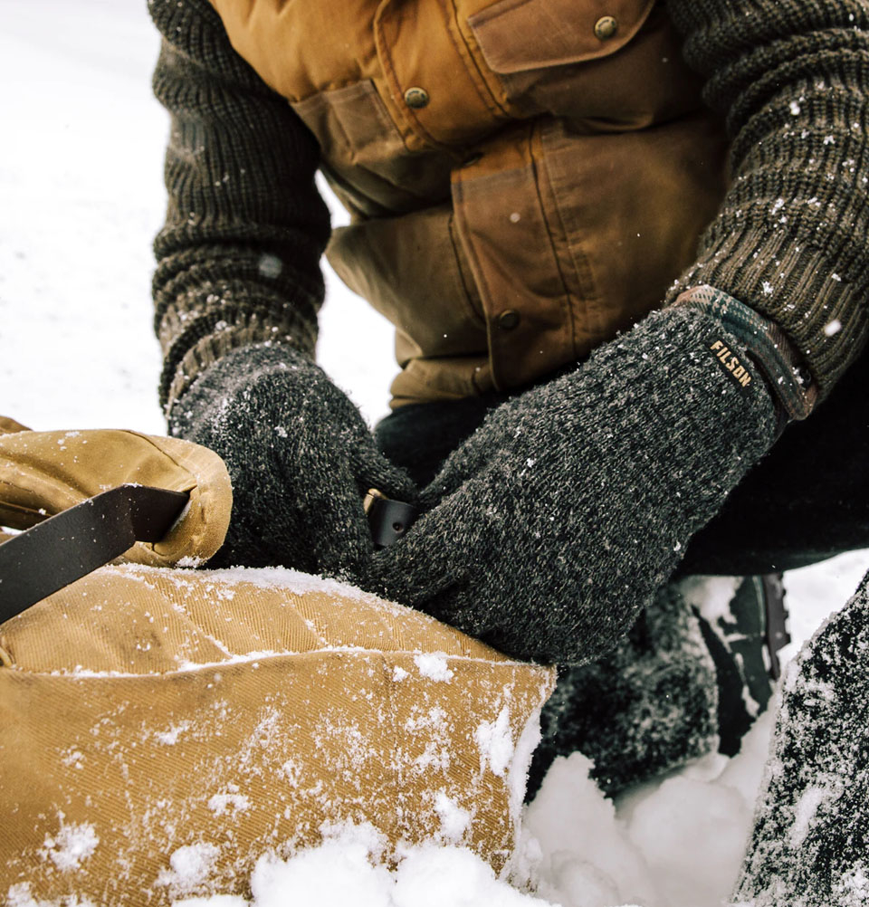 Filson Full Fingers Knit Gloves, Extreem warm, extreem zacht, extreem duurzaam