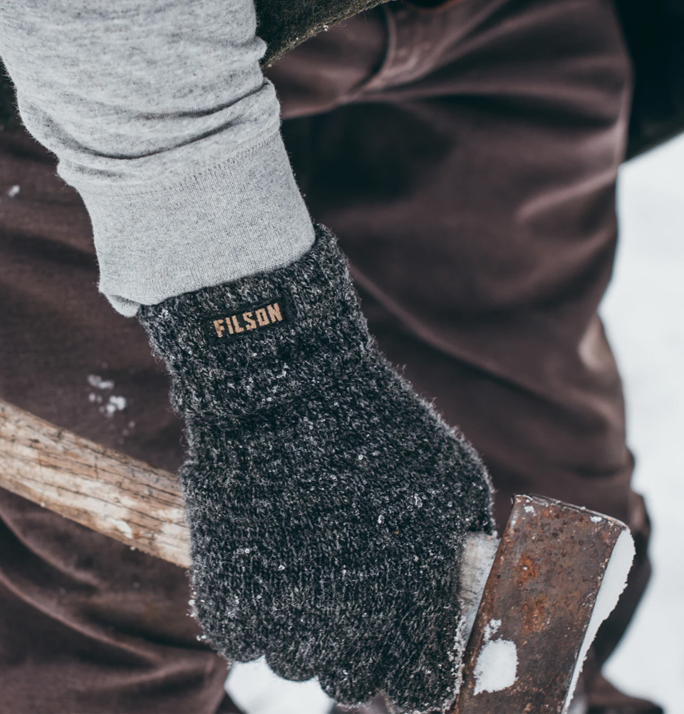 Filson Fingerless Knit Gloves, Extreem warm, extreem zacht, extreem duurzaam