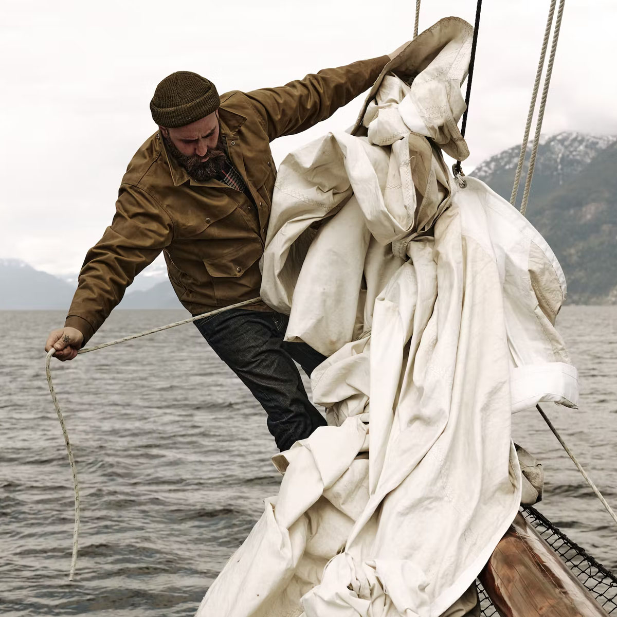 Filson Lined Tin Cloth Cruiser Jacket, water-afstotend en slijtvast werk jas, the best of the best