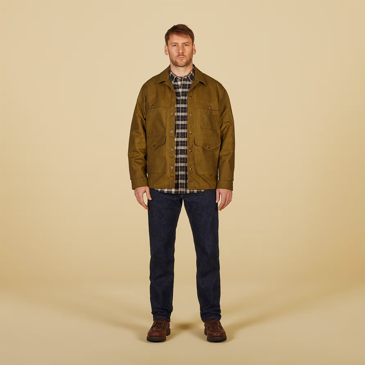 Filson Lined Tin Cloth Cruiser Jacket, water-afstotend en slijtvast werk jas, the best of the best