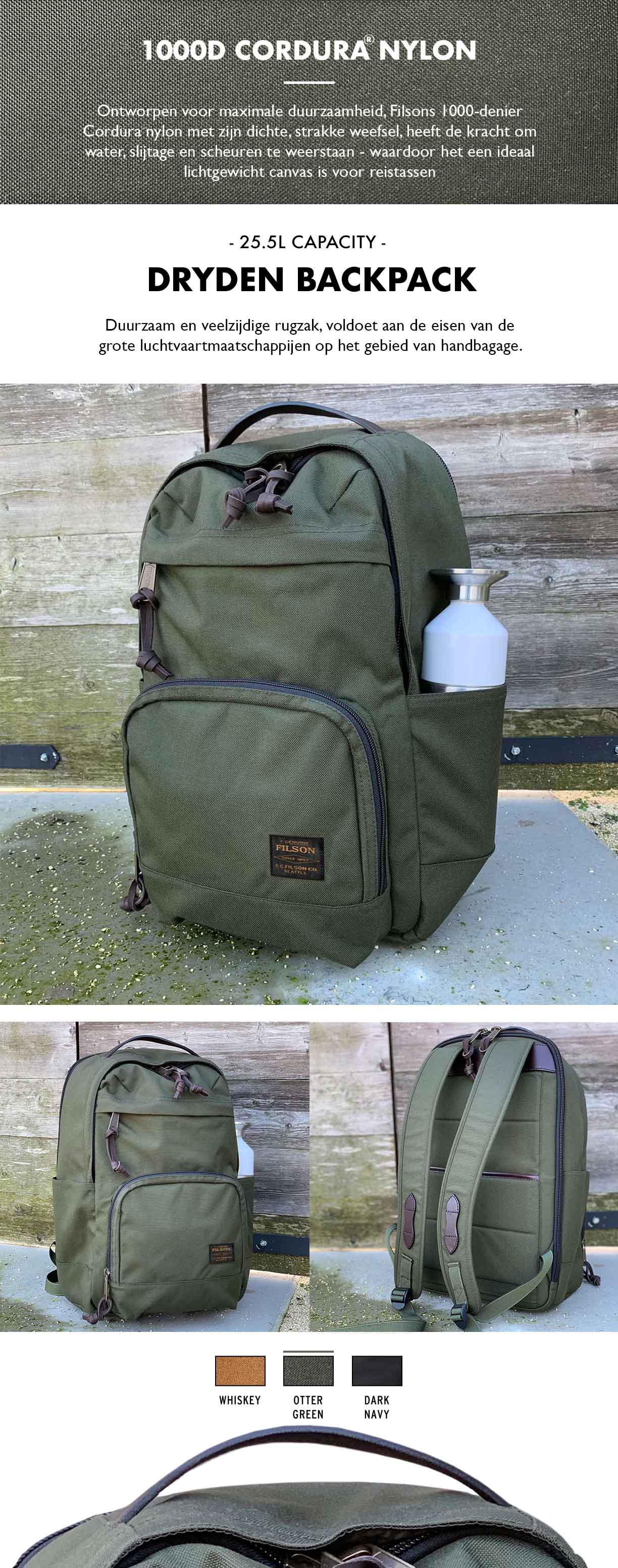 Filson Dryden Backpack Otter Green Product-informatie