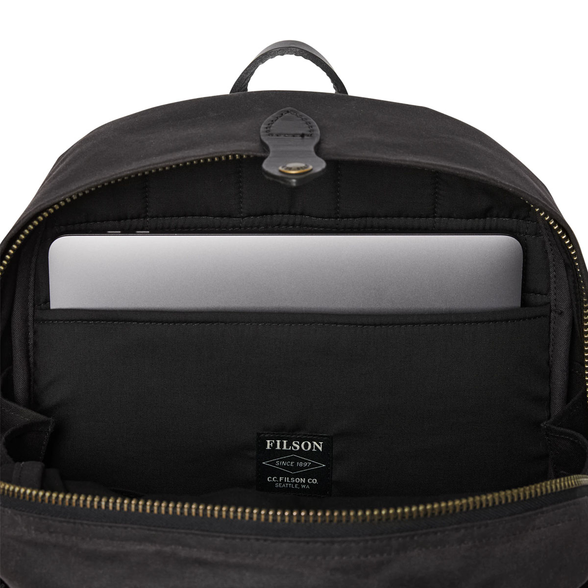 Filson Journeyman Backpack 20231638 Cinder, ook voor zakelijk gebruik met laptop